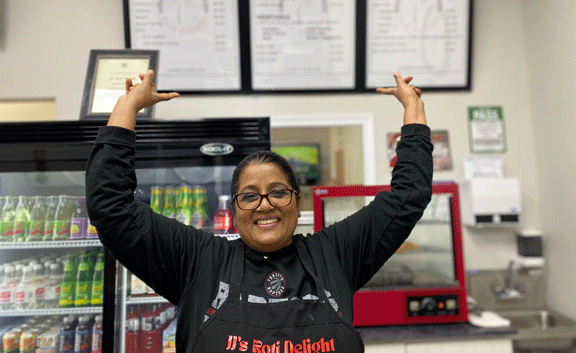 Inside JJ's Roti Delight or owner photo